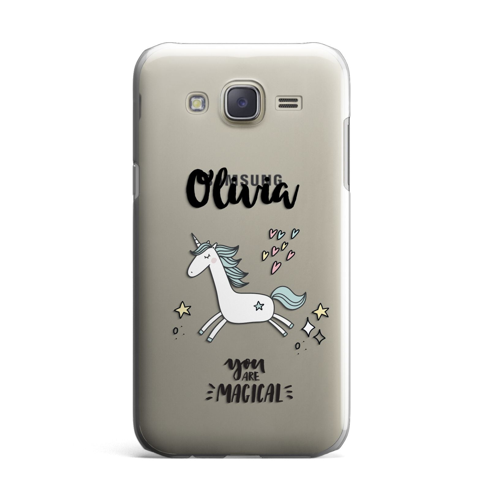 Personalised You Are Magical Unicorn Samsung Galaxy J7 Case