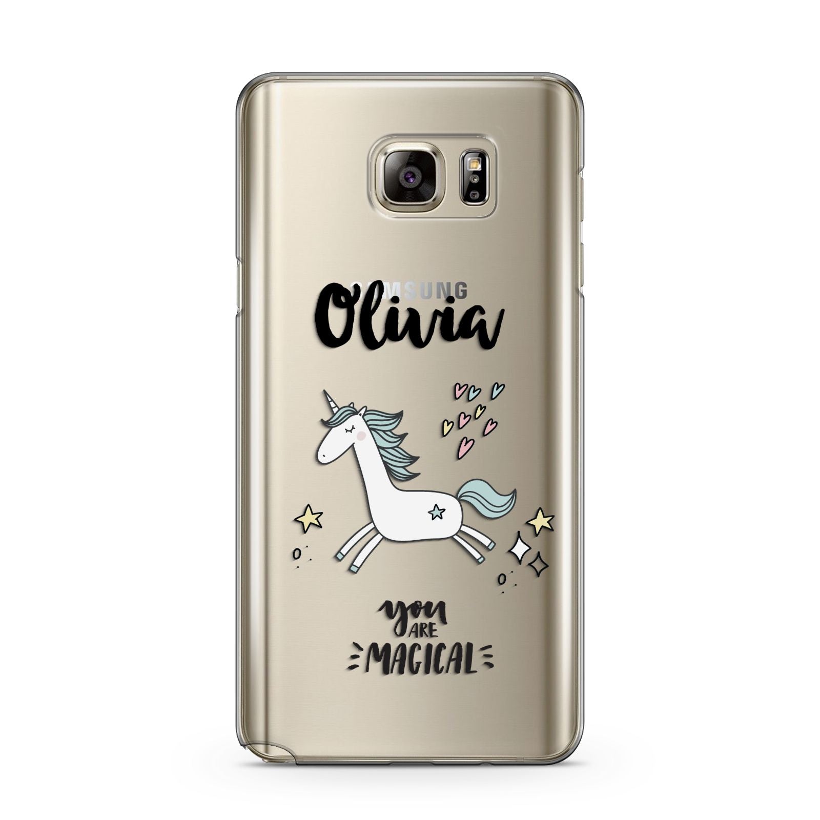 Personalised You Are Magical Unicorn Samsung Galaxy Note 5 Case