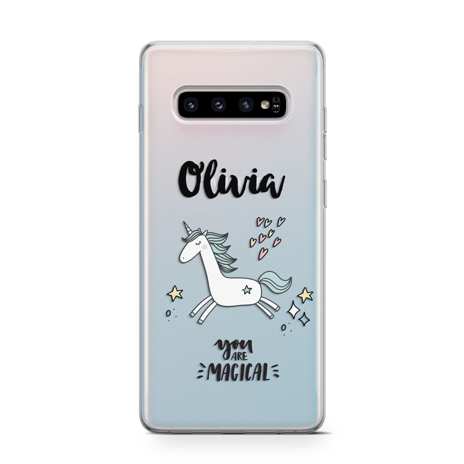 Personalised You Are Magical Unicorn Samsung Galaxy S10 Case