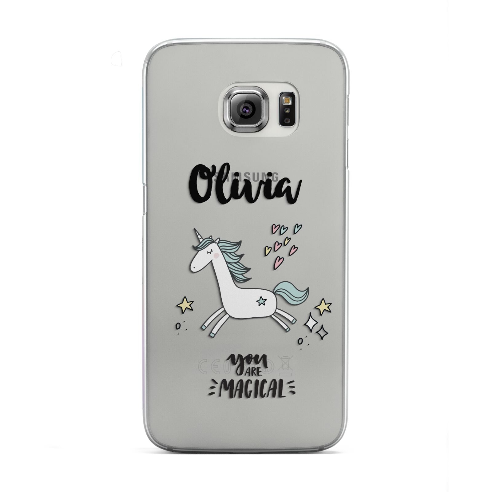 Personalised You Are Magical Unicorn Samsung Galaxy S6 Edge Case