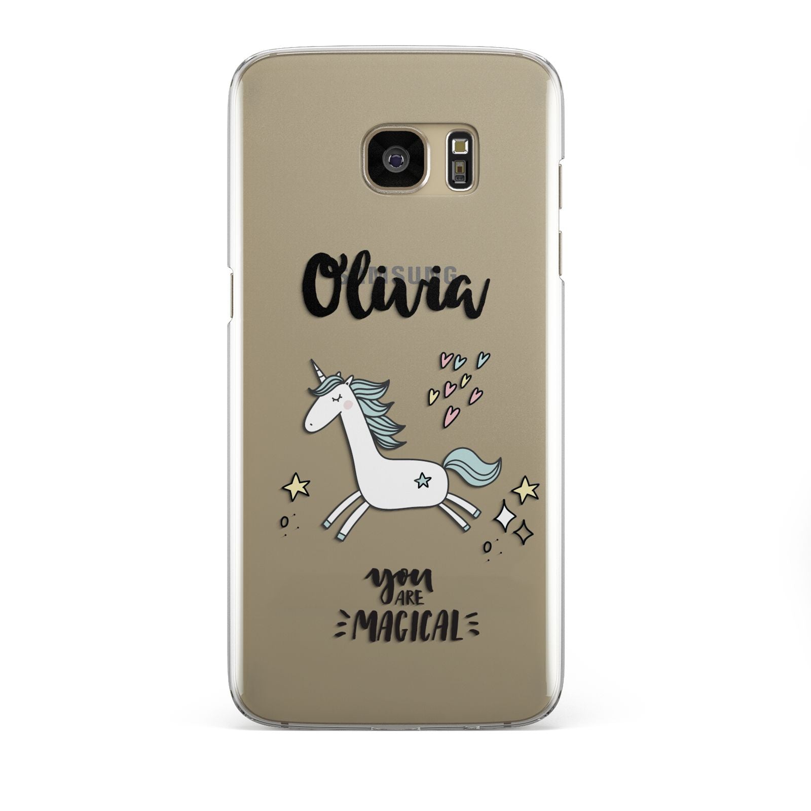 Personalised You Are Magical Unicorn Samsung Galaxy S7 Edge Case