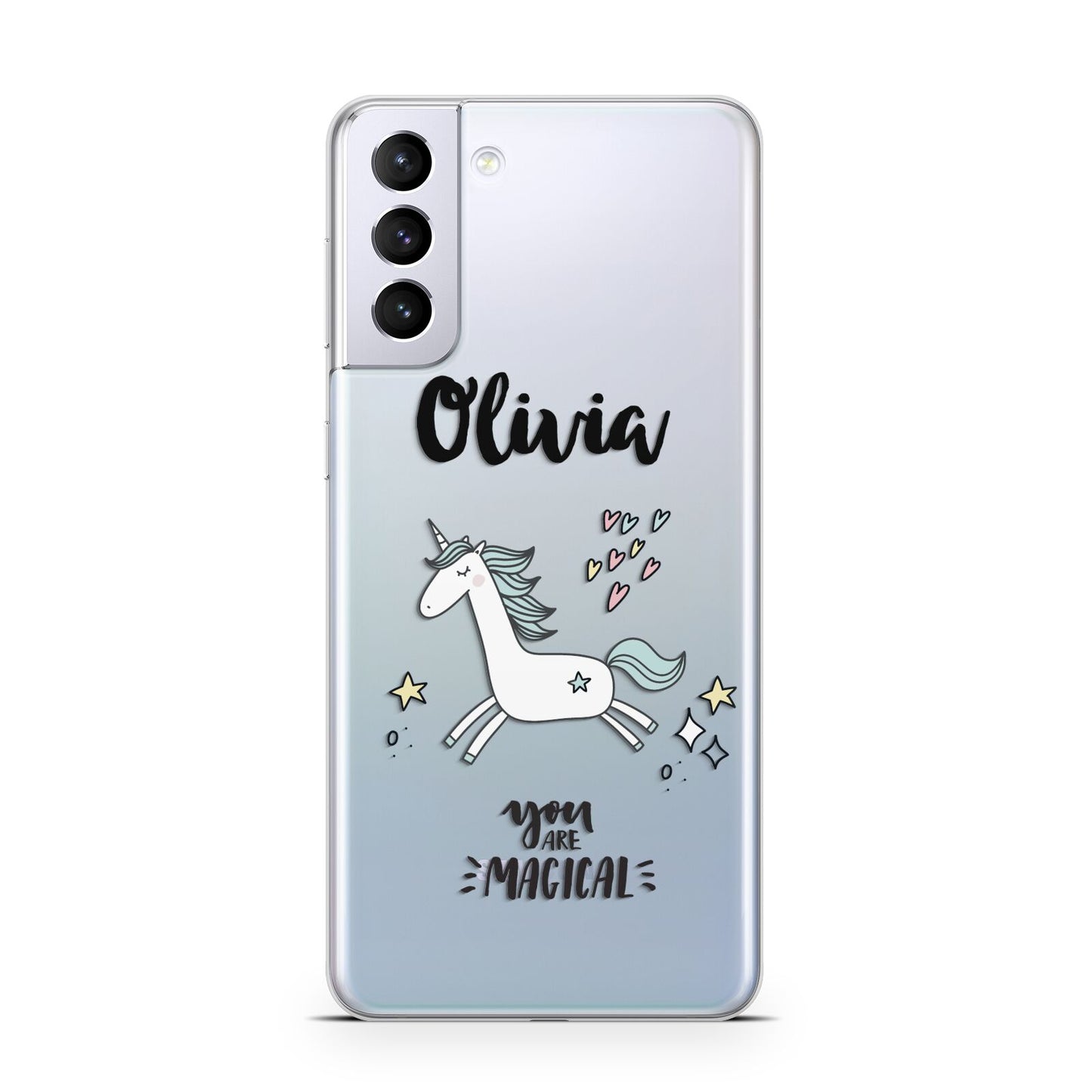 Personalised You Are Magical Unicorn Samsung S21 Plus Case