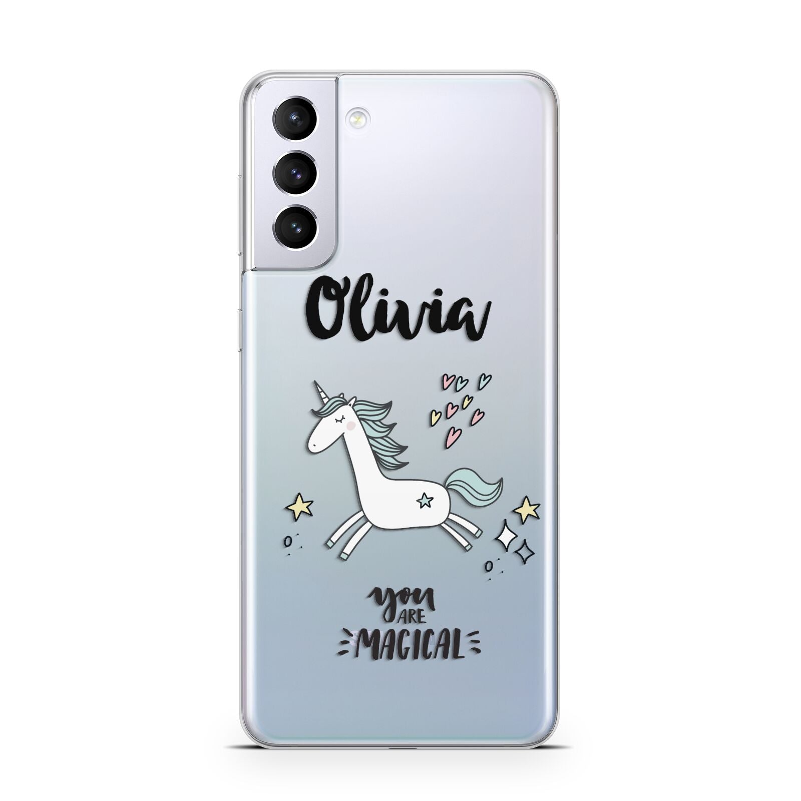 Personalised You Are Magical Unicorn Samsung S21 Plus Case