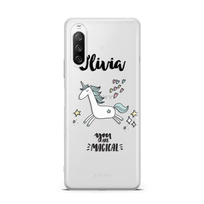 Personalised You Are Magical Unicorn Sony Xperia 10 III Case