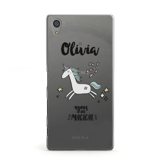 Personalised You Are Magical Unicorn Sony Xperia Case