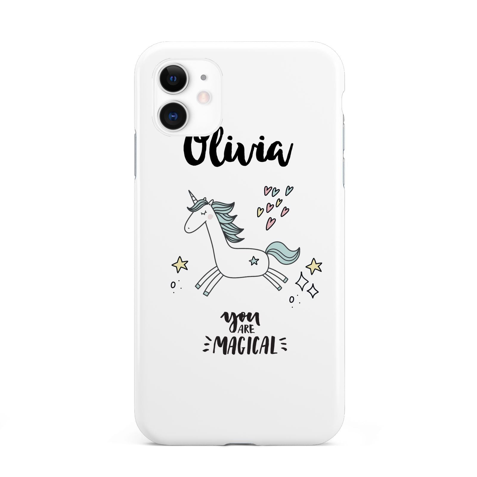 Personalised You Are Magical Unicorn iPhone 11 3D Tough Case