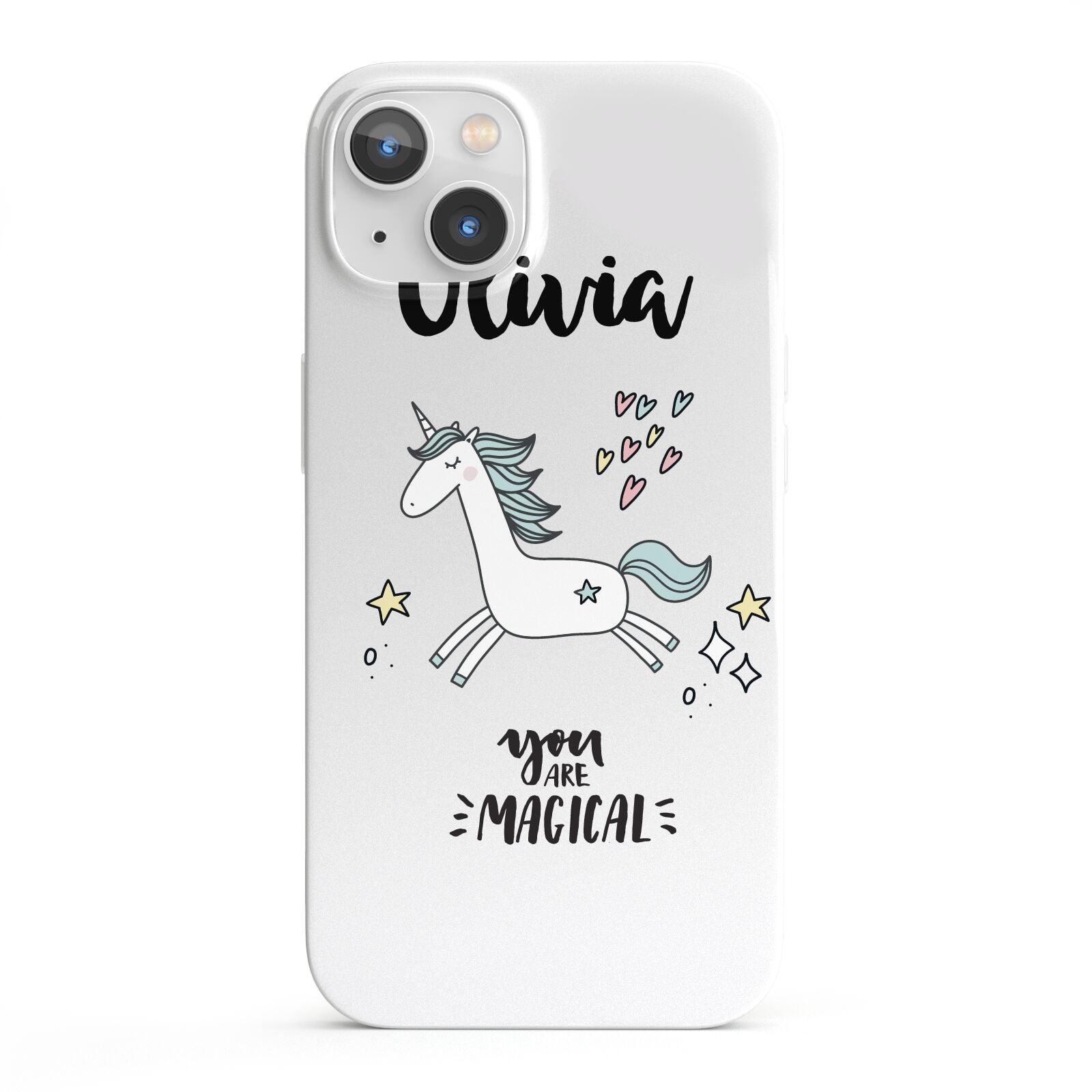 Personalised You Are Magical Unicorn iPhone 13 Full Wrap 3D Snap Case