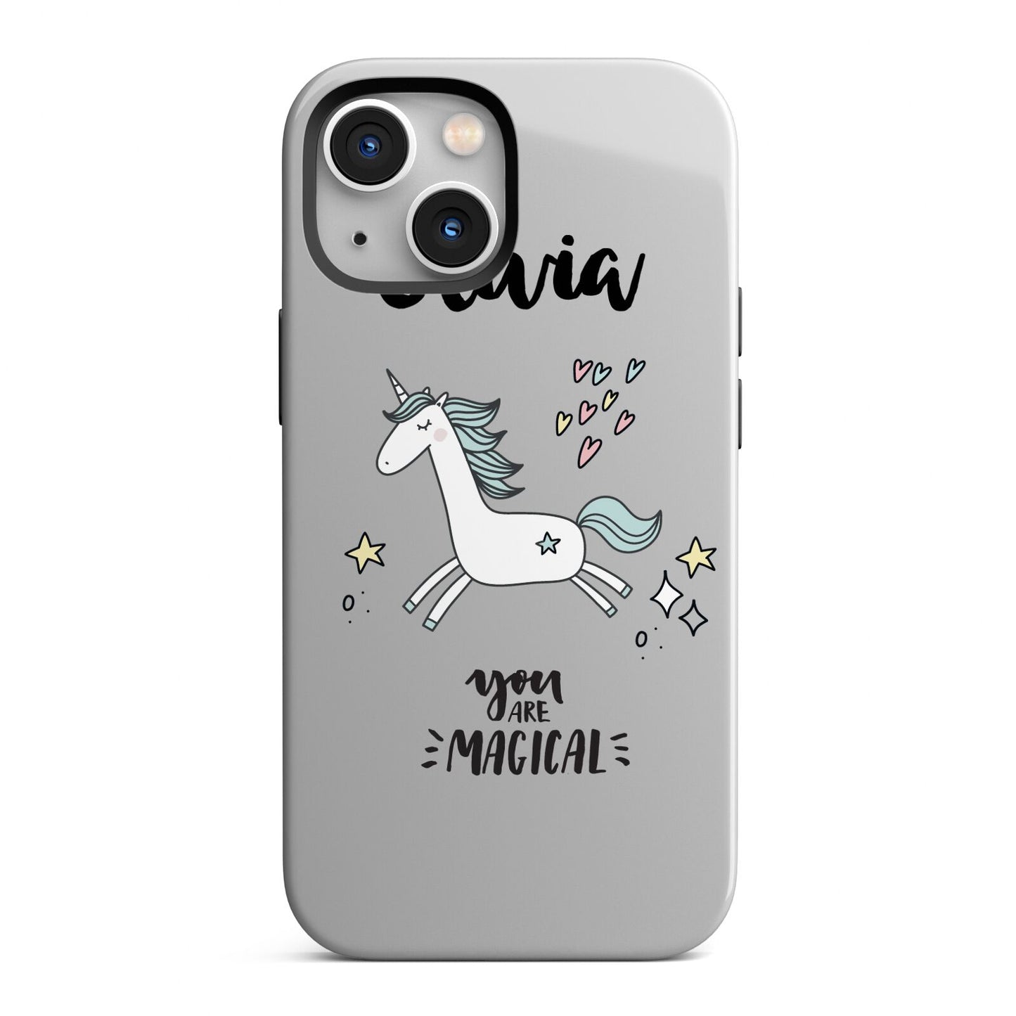 Personalised You Are Magical Unicorn iPhone 13 Mini Full Wrap 3D Tough Case
