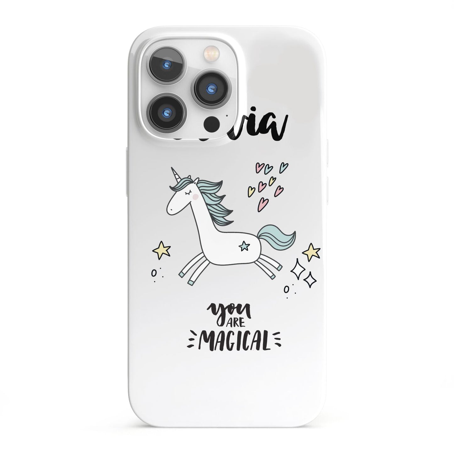 Personalised You Are Magical Unicorn iPhone 13 Pro Full Wrap 3D Snap Case