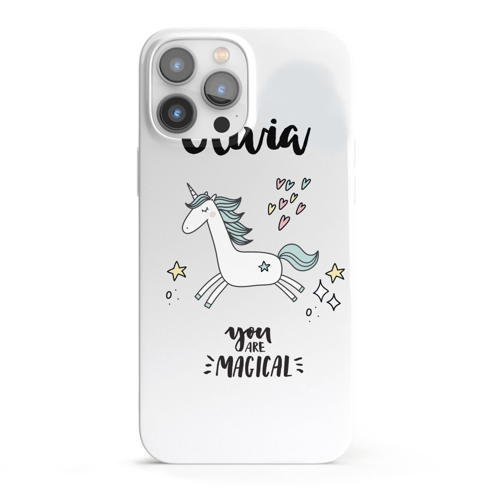 Personalised You Are Magical Unicorn iPhone 13 Pro Max Full Wrap 3D Snap Case