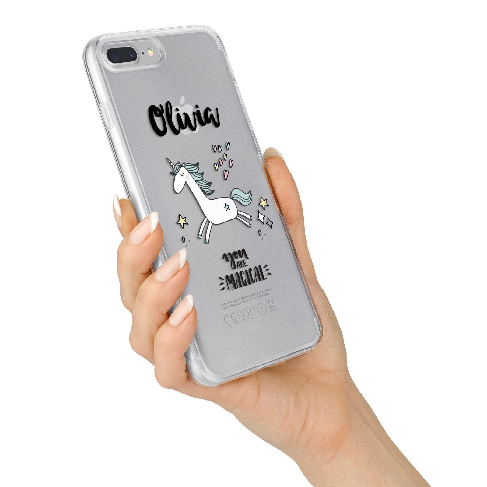 Personalised You Are Magical Unicorn iPhone 7 Plus Bumper Case on Silver iPhone Alternative Image