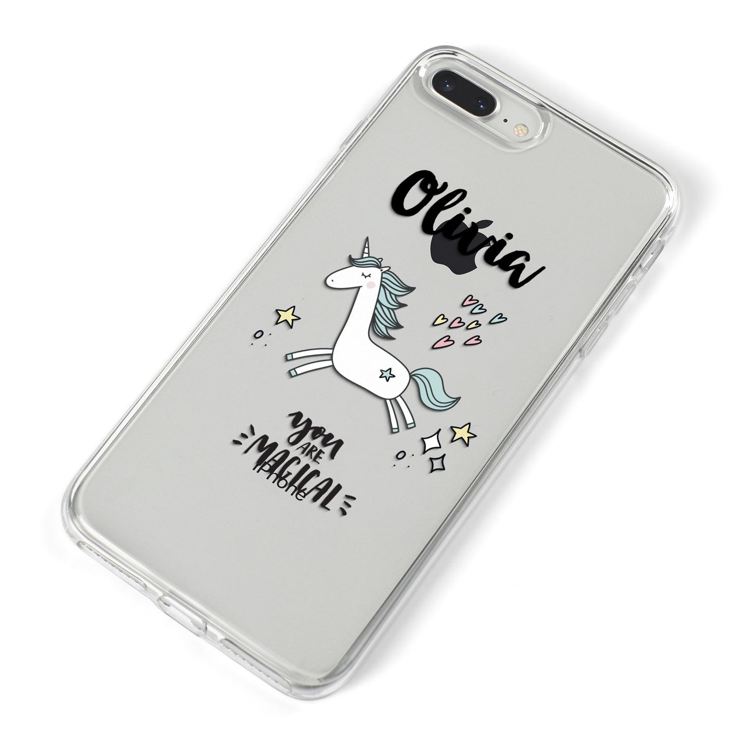 Personalised You Are Magical Unicorn iPhone 8 Plus Bumper Case on Silver iPhone Alternative Image