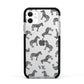 Personalised Zebra Apple iPhone 11 in White with Black Impact Case