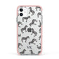 Personalised Zebra Apple iPhone 11 in White with Pink Impact Case