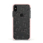 Personalised Zebra Apple iPhone Xs Impact Case Pink Edge on Black Phone