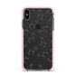 Personalised Zebra Apple iPhone Xs Max Impact Case Pink Edge on Black Phone