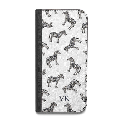 Personalised Zebra Vegan Leather Flip Samsung Case