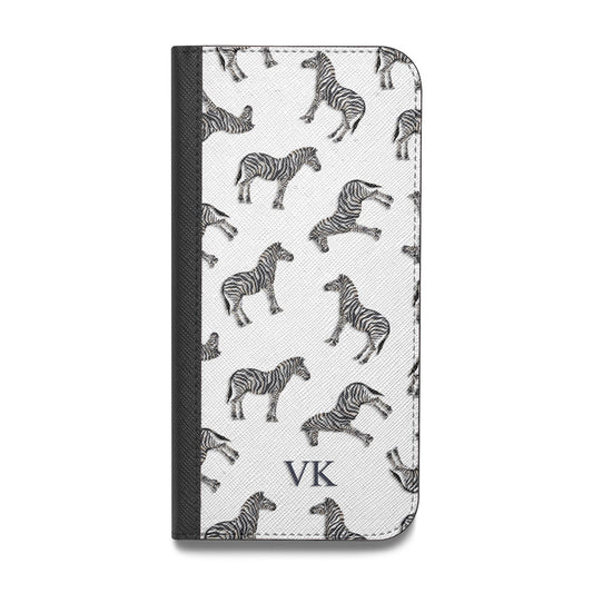 Personalised Zebra Vegan Leather Flip Samsung Case