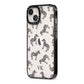 Personalised Zebra iPhone 13 Black Impact Case Side Angle on Silver phone