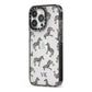 Personalised Zebra iPhone 13 Pro Black Impact Case Side Angle on Silver phone
