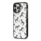 Personalised Zebra iPhone 13 Pro Max Black Impact Case Side Angle on Silver phone