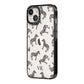 Personalised Zebra iPhone 14 Black Impact Case Side Angle on Silver phone