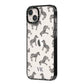 Personalised Zebra iPhone 14 Plus Black Impact Case Side Angle on Silver phone