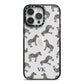 Personalised Zebra iPhone 14 Pro Max Black Impact Case on Silver phone