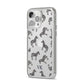 Personalised Zebra iPhone 14 Pro Max Clear Tough Case Silver Angled Image