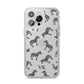 Personalised Zebra iPhone 14 Pro Max Clear Tough Case Silver