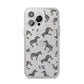 Personalised Zebra iPhone 14 Pro Max Glitter Tough Case Silver