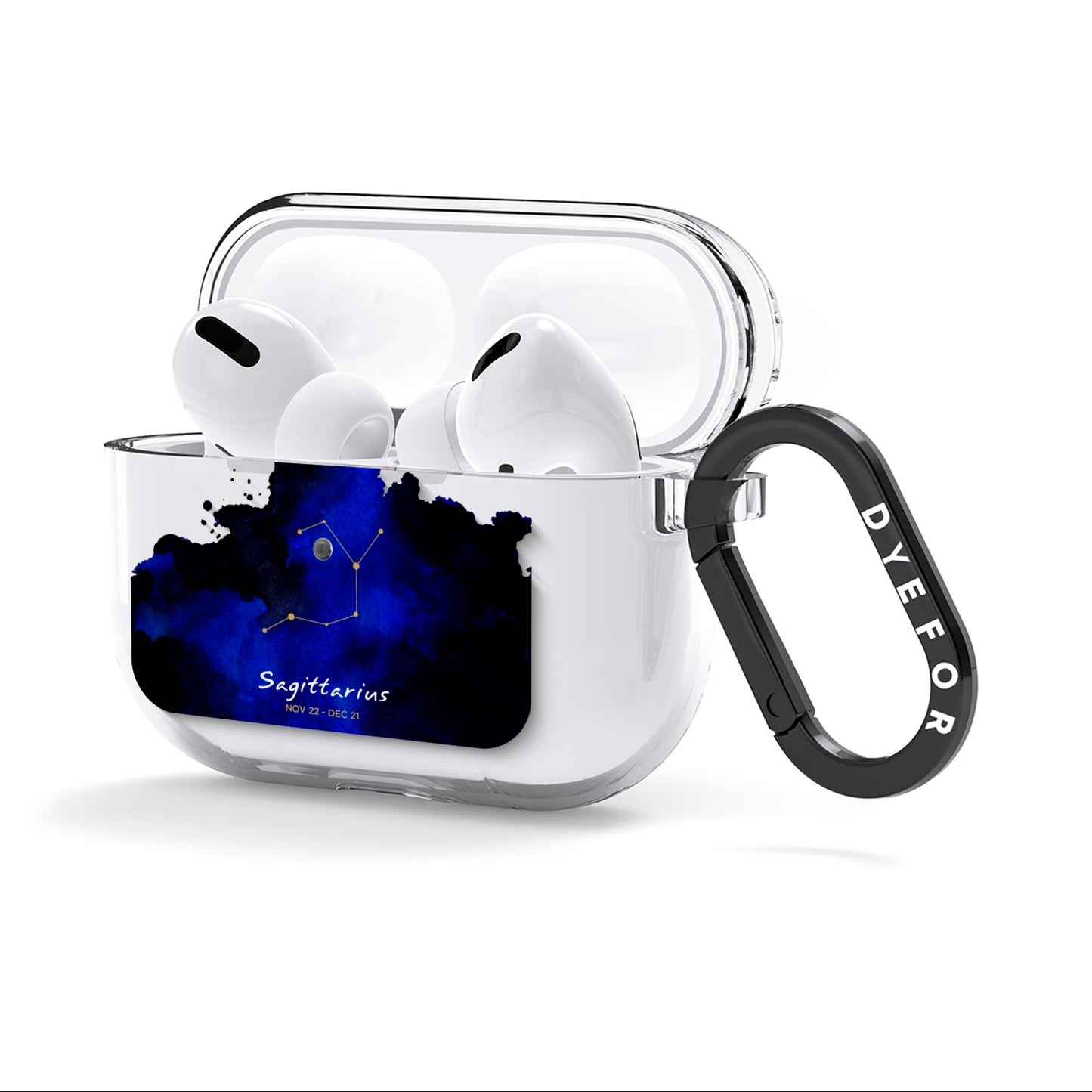 Personalised Zodiac Constellation Star Sign AirPods Clear Case 3rd Gen Side Image