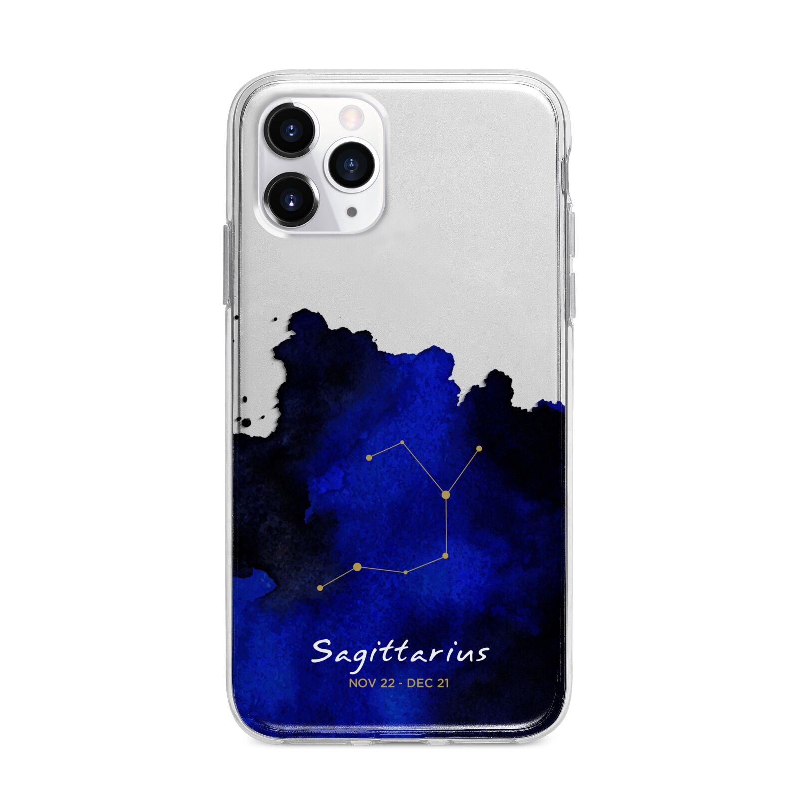 Personalised Zodiac Constellation Star Sign Apple iPhone 11 Pro Max in Silver with Bumper Case