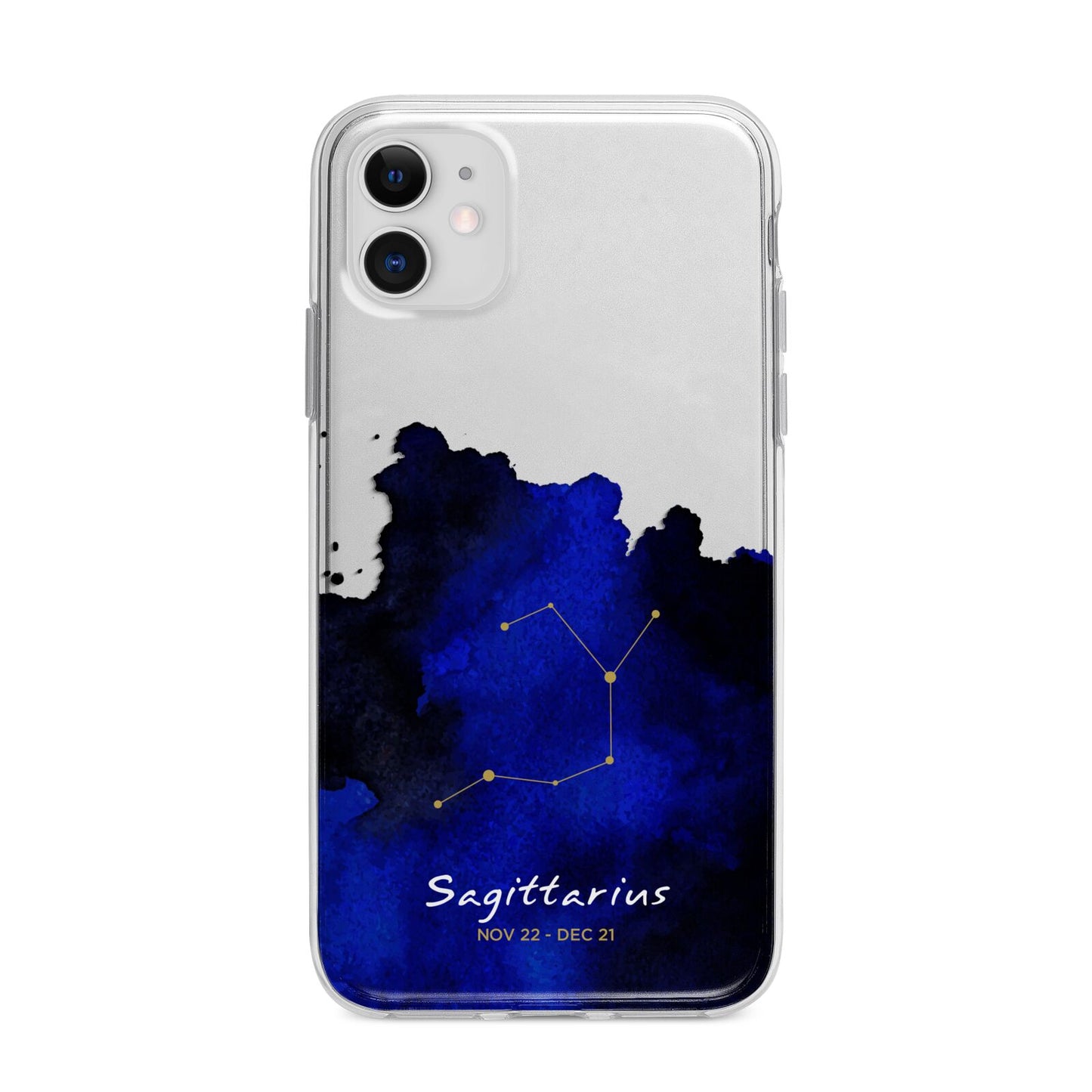 Personalised Zodiac Constellation Star Sign Apple iPhone 11 in White with Bumper Case