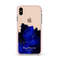 Personalised Zodiac Constellation Star Sign Apple iPhone Xs Max Impact Case Pink Edge on Gold Phone