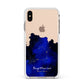 Personalised Zodiac Constellation Star Sign Apple iPhone Xs Max Impact Case White Edge on Gold Phone