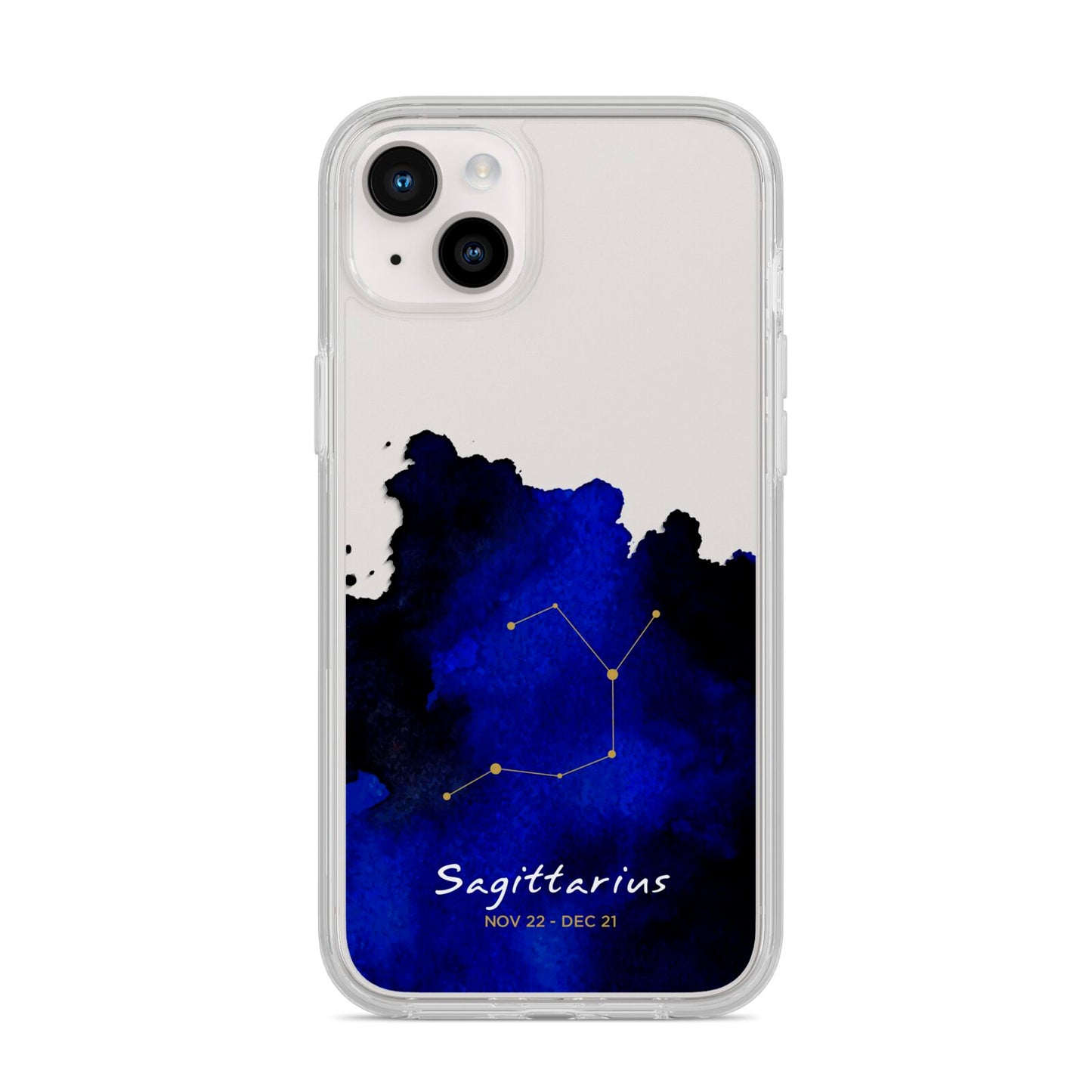 Personalised Zodiac Constellation Star Sign iPhone 14 Plus Clear Tough Case Starlight