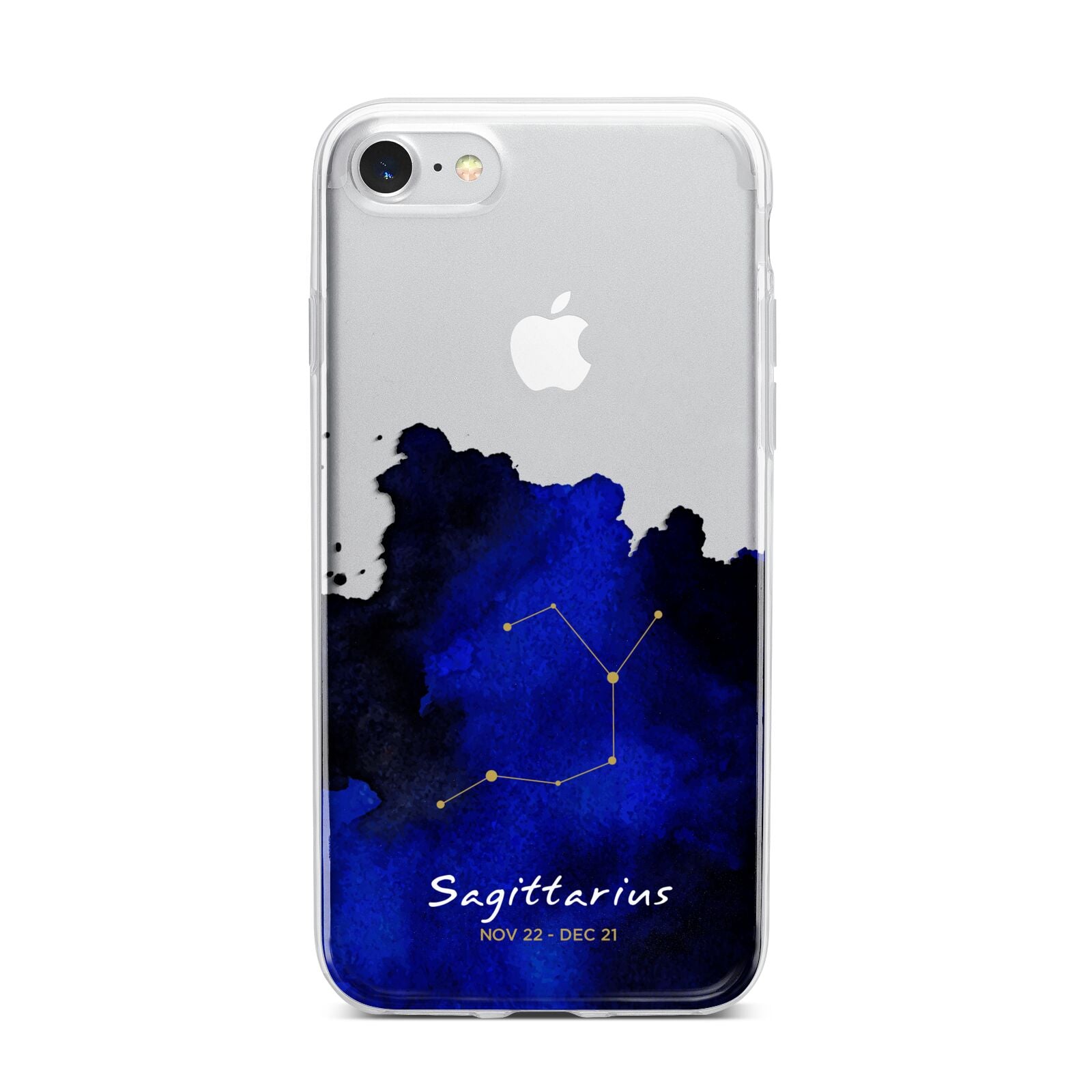 Personalised Zodiac Constellation Star Sign iPhone 7 Bumper Case on Silver iPhone