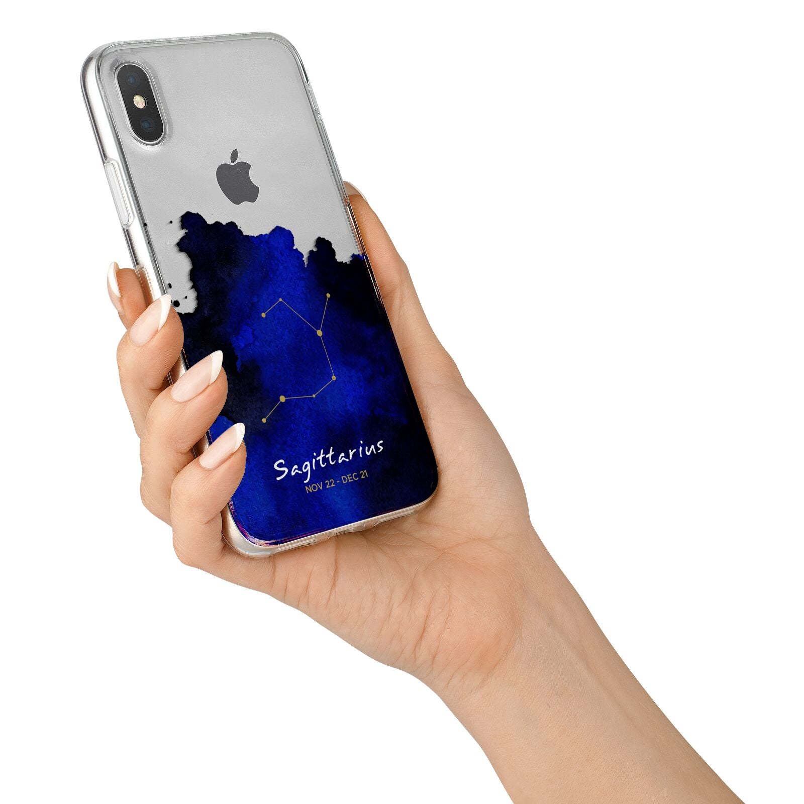 Personalised Zodiac Constellation Star Sign iPhone X Bumper Case on Silver iPhone Alternative Image 2