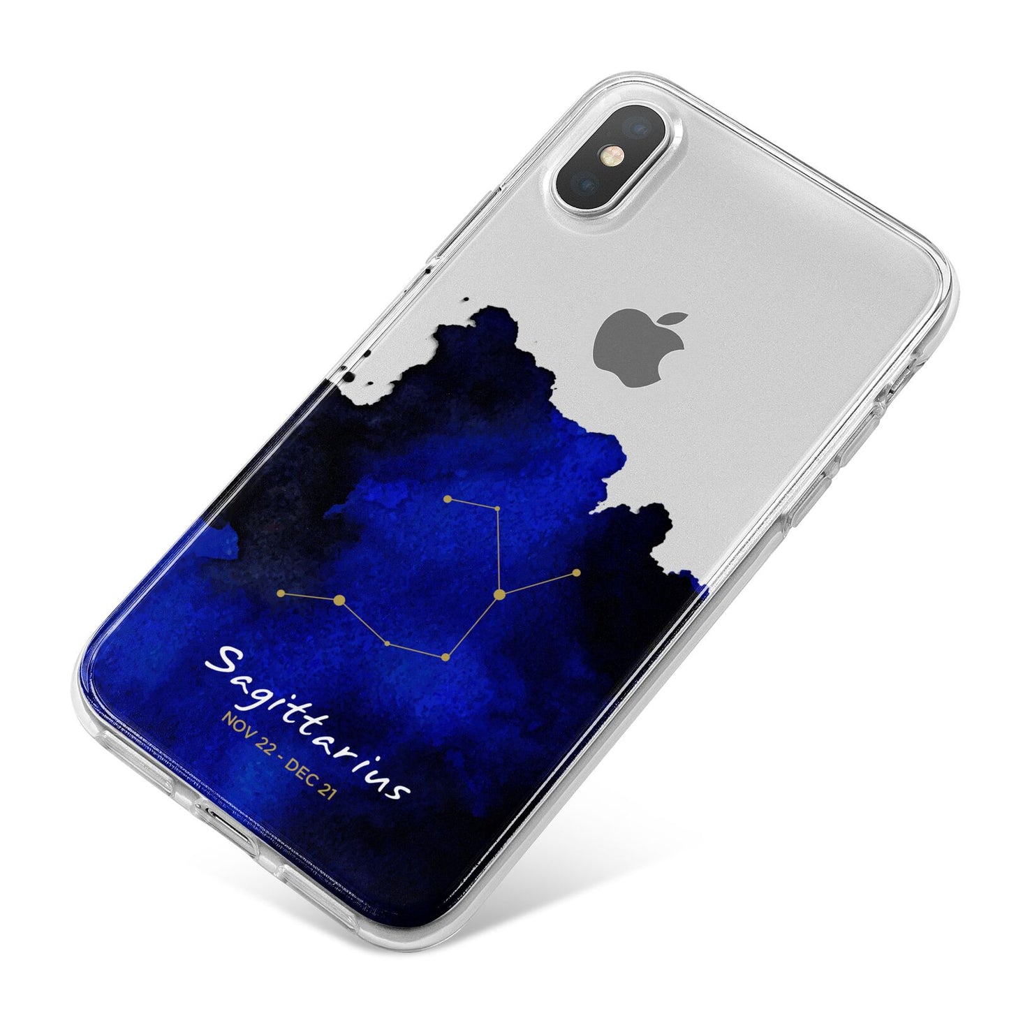 Personalised Zodiac Constellation Star Sign iPhone X Bumper Case on Silver iPhone