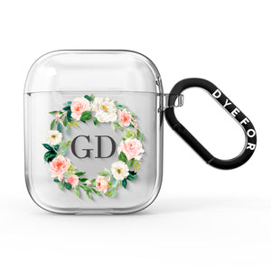 Personalised floral wreath AirPods Case