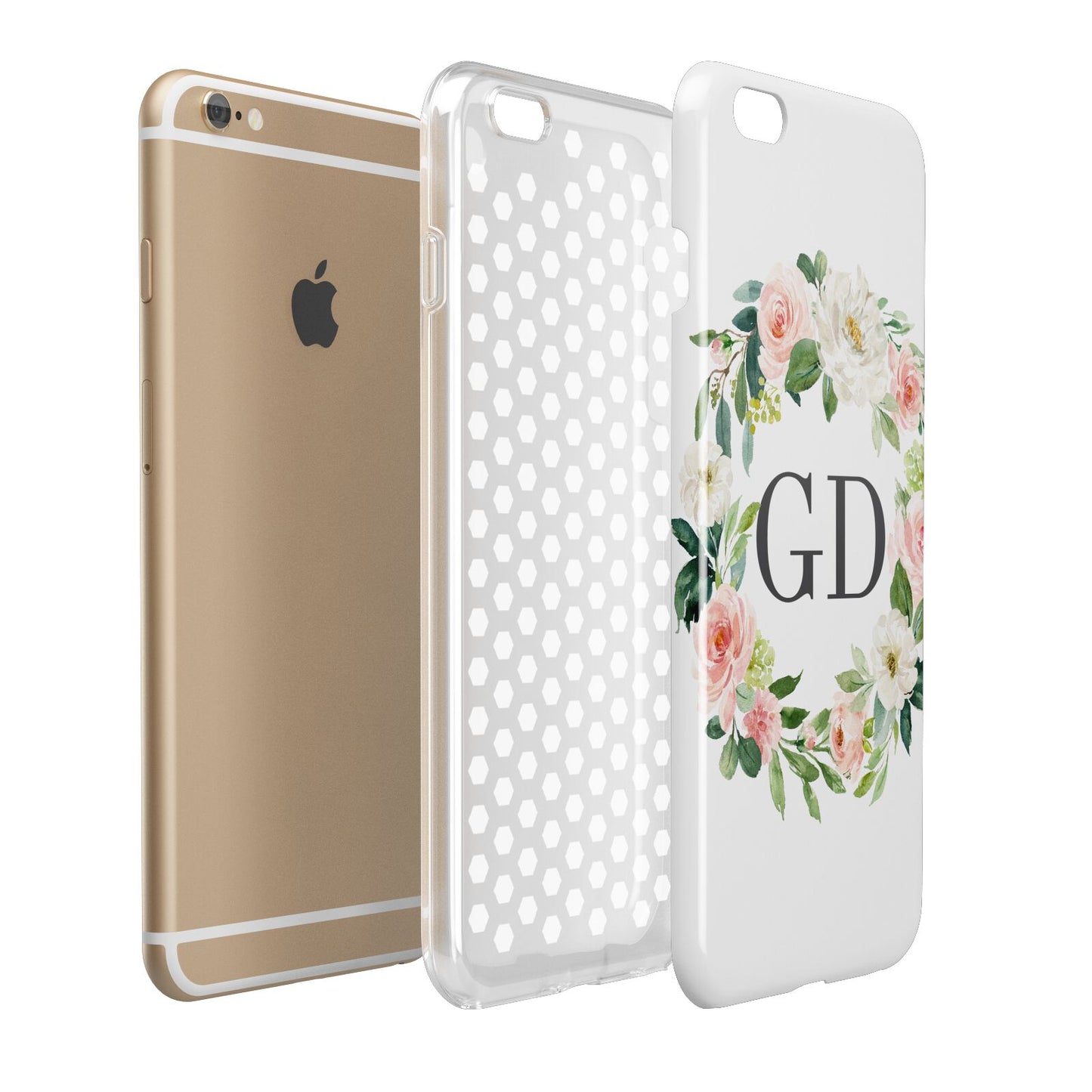 Personalised floral wreath Apple iPhone 6 Plus 3D Tough Case Expand Detail Image