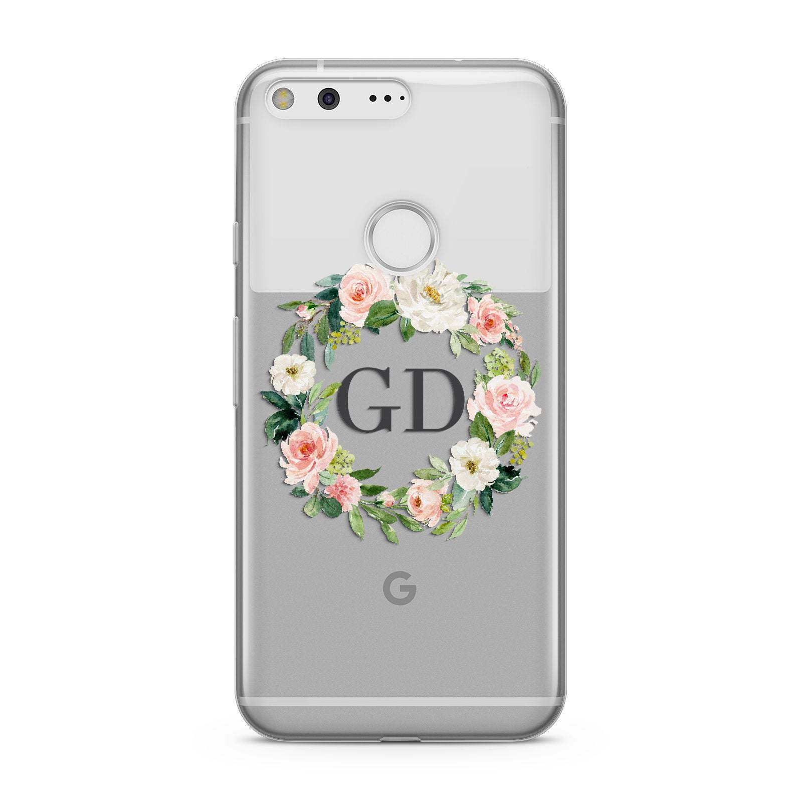 Personalised floral wreath Google Pixel Case