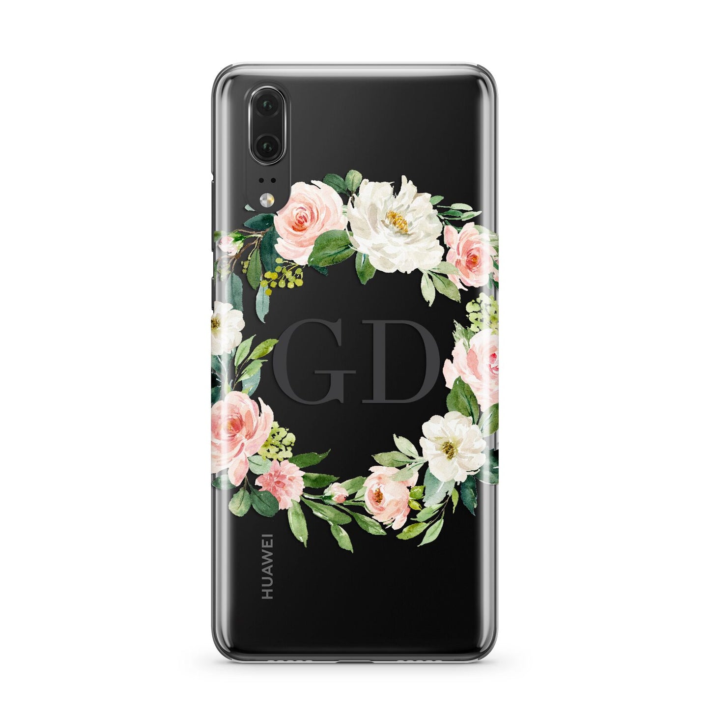 Personalised floral wreath Huawei P20 Phone Case