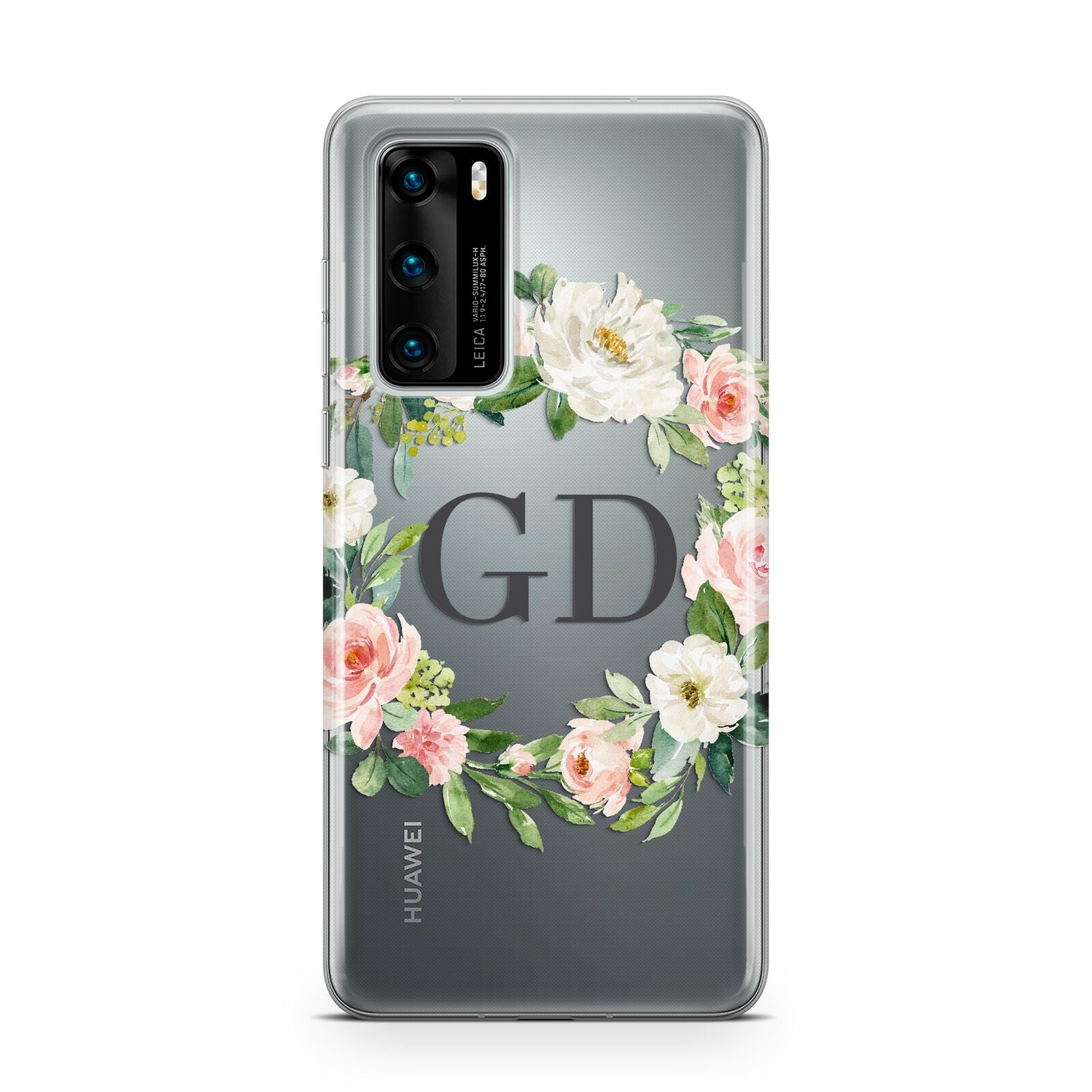 Personalised floral wreath Huawei P40 Phone Case
