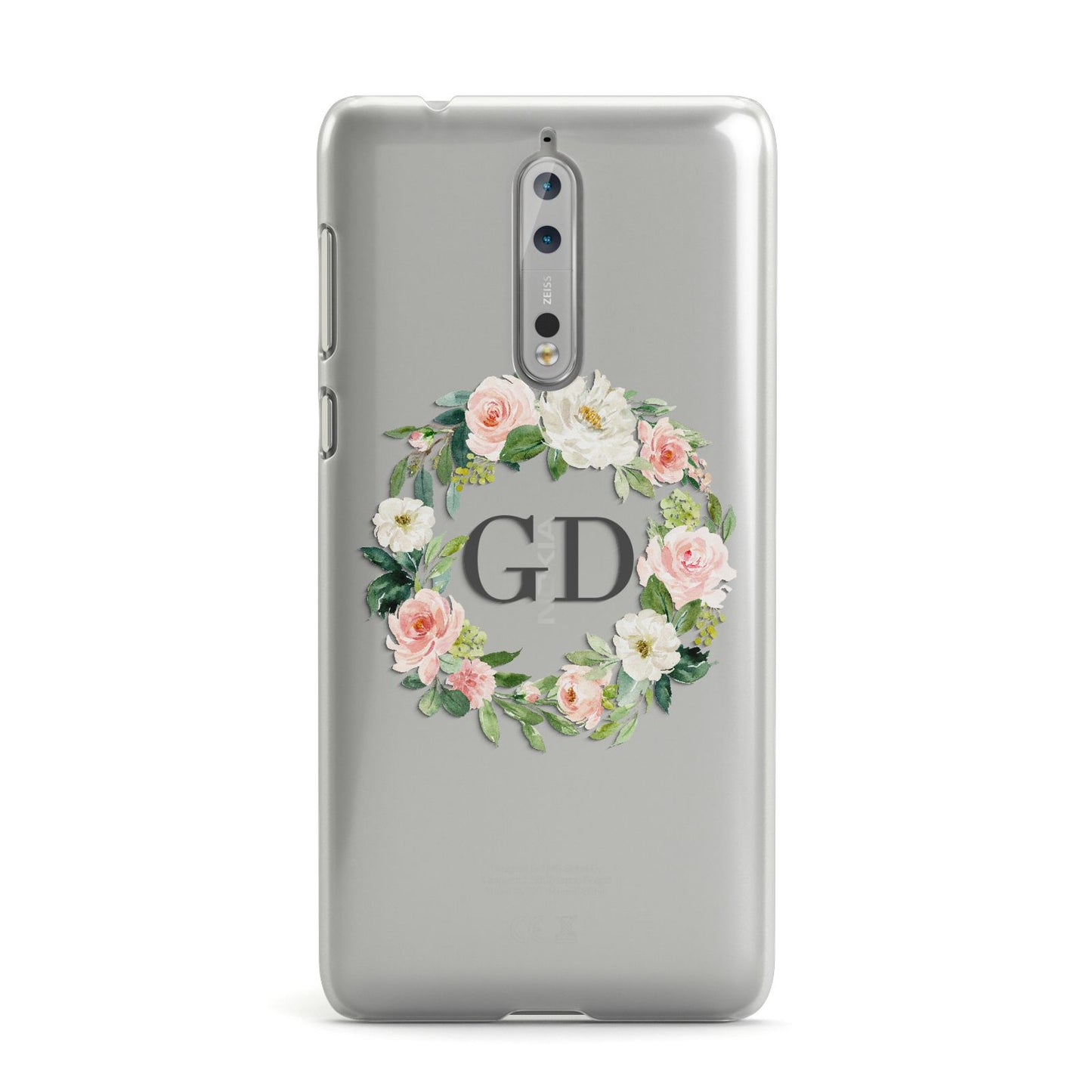 Personalised floral wreath Nokia Case
