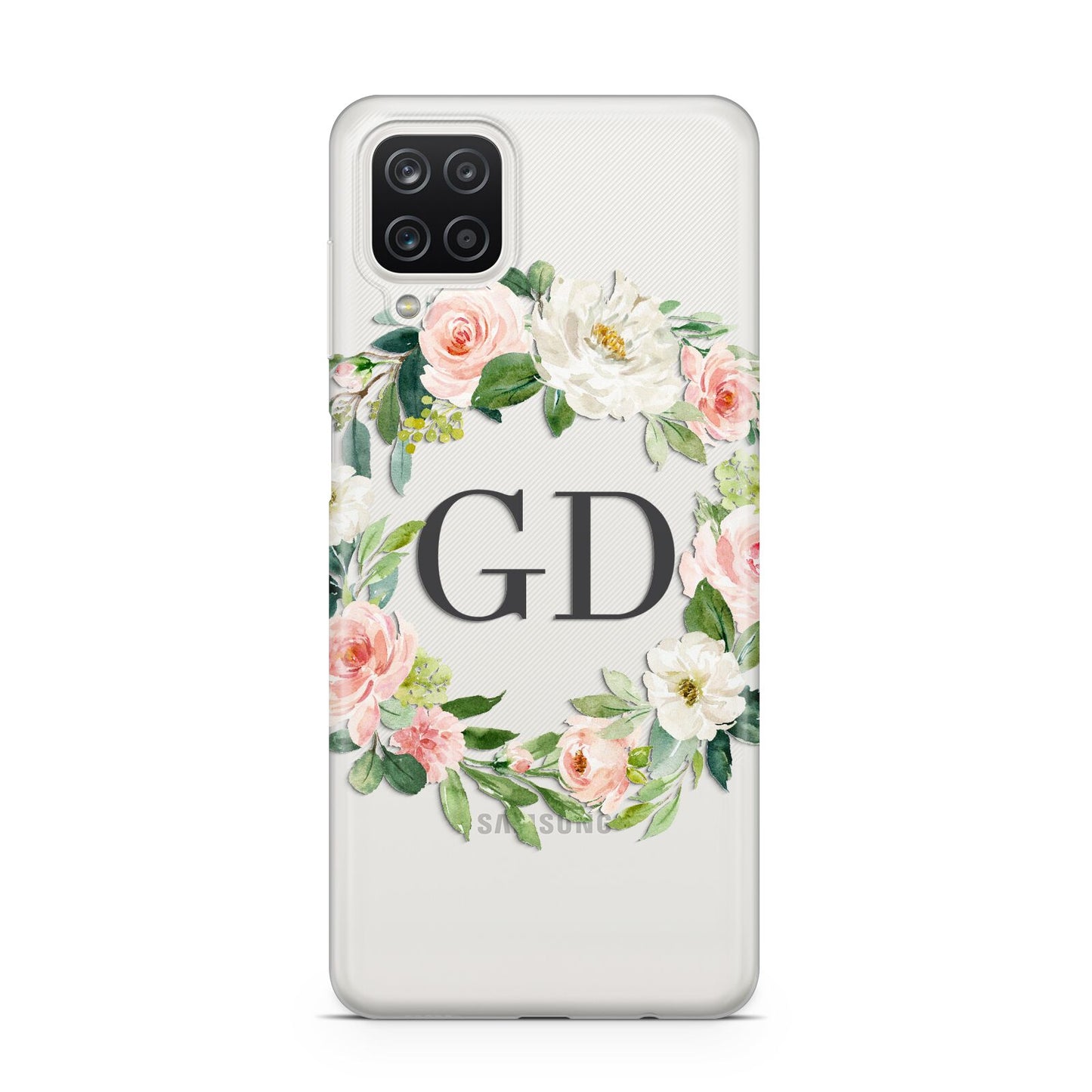 Personalised floral wreath Samsung A12 Case