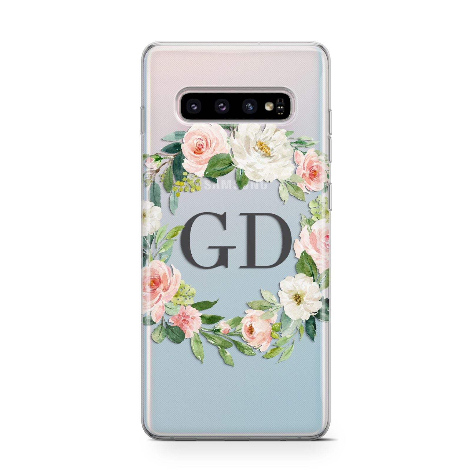 Personalised floral wreath Samsung Galaxy S10 Case