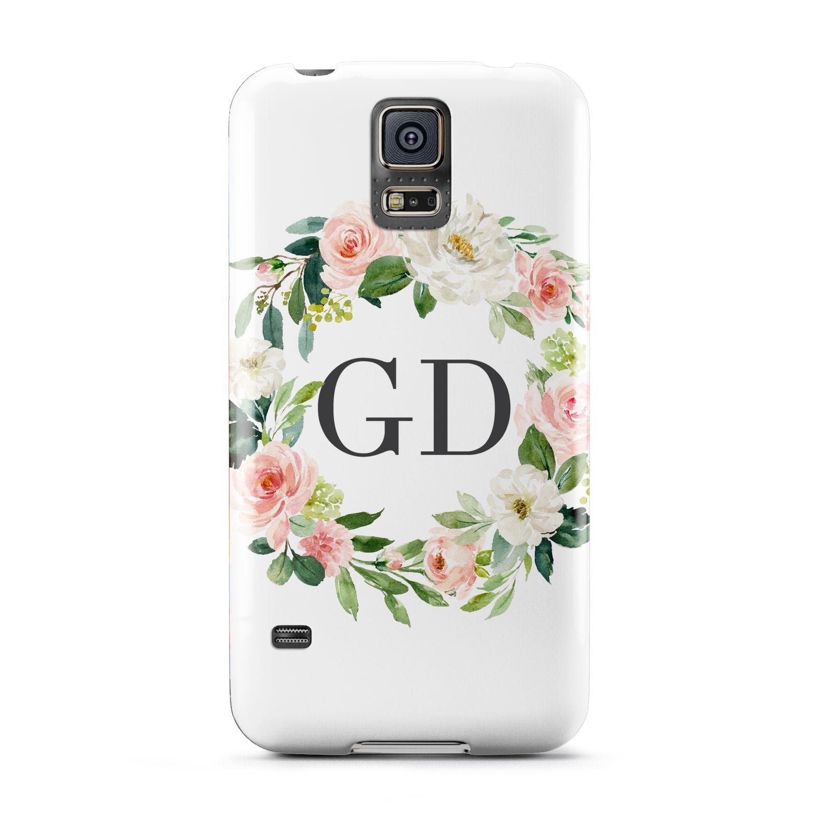 Personalised floral wreath Samsung Galaxy S5 Case