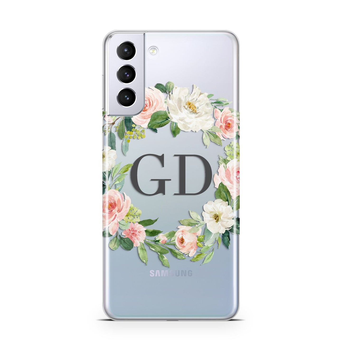Personalised floral wreath Samsung S21 Plus Case